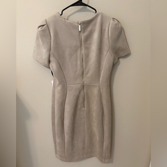 NWT Calvin Klein Women's Dress in Cream Suede-Like Feel - Picture 2 of 5